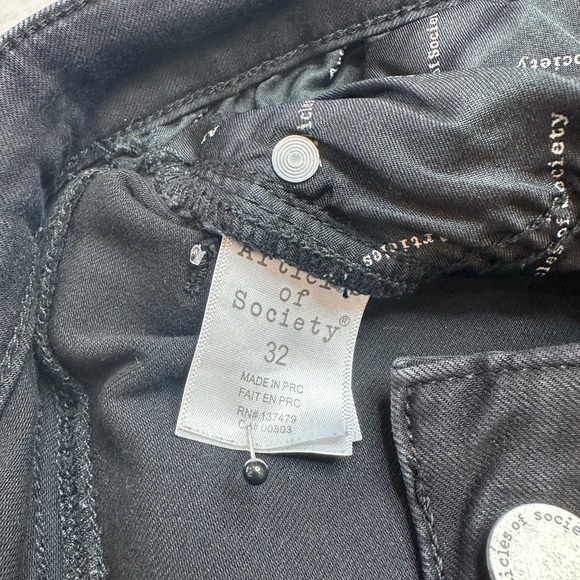 Articles of Society Jet Black High Rise Skinny Jeans Jeggings sz 32 Women’s 14 - Picture 2 of 9